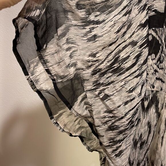 NWOT Joie woman’s black and gray silk sheer dress - Picture 14 of 15